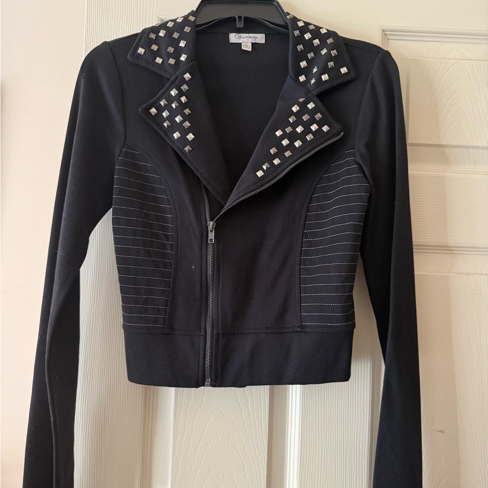 Olsenboye Black Blazer with Studded Details